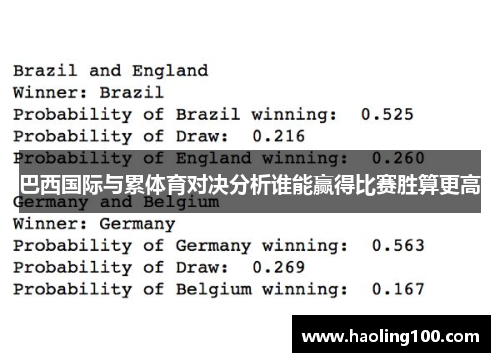 巴西国际与累体育对决分析谁能赢得比赛胜算更高